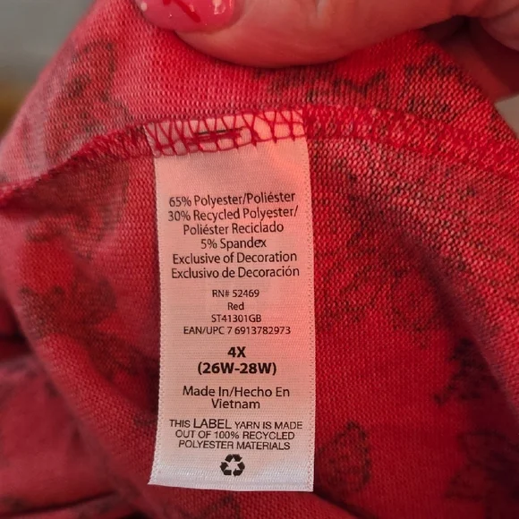 Secret Treasures Red Floral Lace Robe. Really Soft - Picture 16 of 16